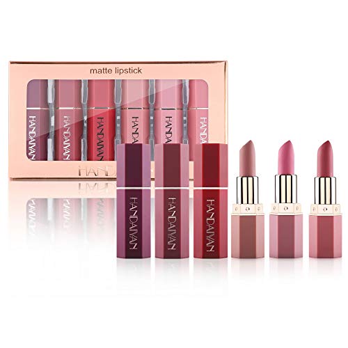 CCbeauty Matte Lipstick Set 6 Colors Velvet Smooth Lip Stick Long Lasting Moi...