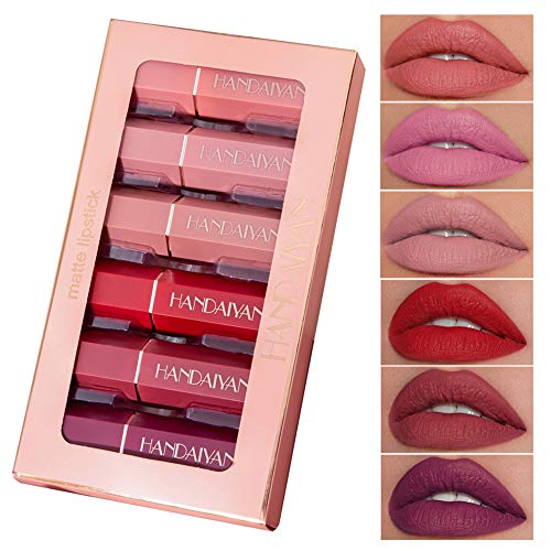 CCbeauty Matte Lipstick Set 6 Colors Velvet Smooth Lip Stick Long Lasting Moi...