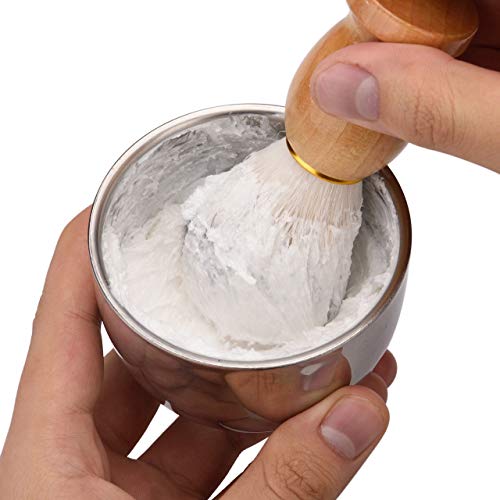 CCbeauty Men Shaving Brush Set, 4 in 1, Soft Smooth & Silky Shaving Cream 3.5...