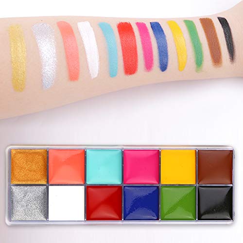 CCbeauty Professional 12 Colors Face Body Paint Oil Based Non Toxic Creamy Pa...