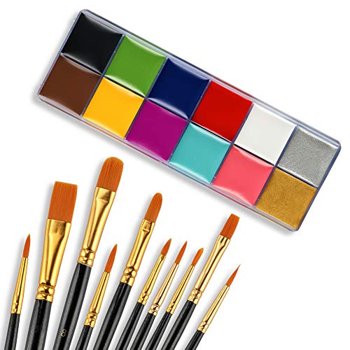 CCbeauty Professional 12 Colors Face Body Paint Oil Based Non Toxic Creamy Pa...