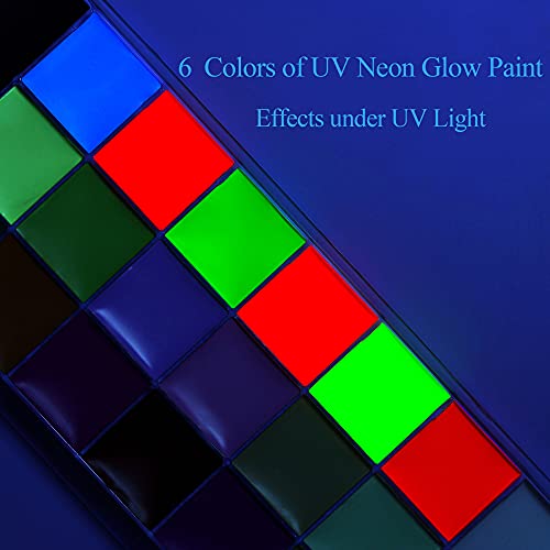 CCbeauty Professional Face Body Paint 20 Colors(14 Regular and 6 Glow Color) ...