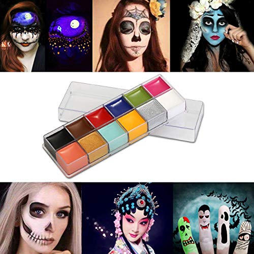 CCbeauty SFX Makeup kit 12 Color Face Paint (5.64Oz),Halloween Stage Special ...