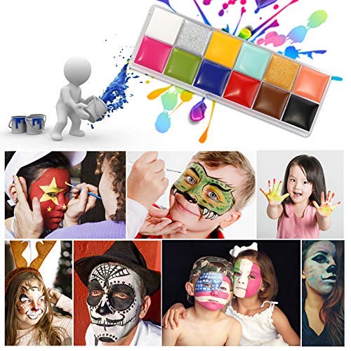 CCbeauty SFX Makeup kit 12 Color Face Paint (5.64Oz),Halloween Stage Special ...