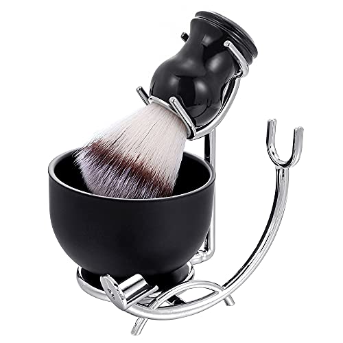 CCbeauty Shaving Kit for Men, Stainless Steel Shaving Razor&Brush Holder Soap...