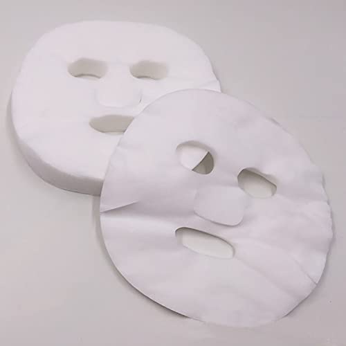 ccHuDE 100 Pcs White DIY Pre-Cut Facial Mask Facial Paper Sheet Natural Spa S...