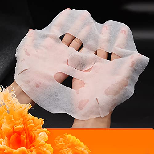 ccHuDE 100 Pcs White DIY Pre-Cut Facial Mask Facial Paper Sheet Natural Spa S...