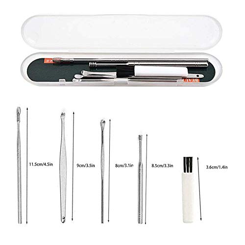Ear Wax Removal Kit, 6 Pcs Ear Pick Earwax Removal Tool, Ear Cleansing Tool S...