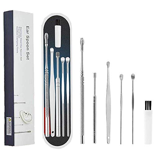 Ear Wax Removal Kit, 6 Pcs Ear Pick Earwax Removal Tool, Ear Cleansing Tool S...