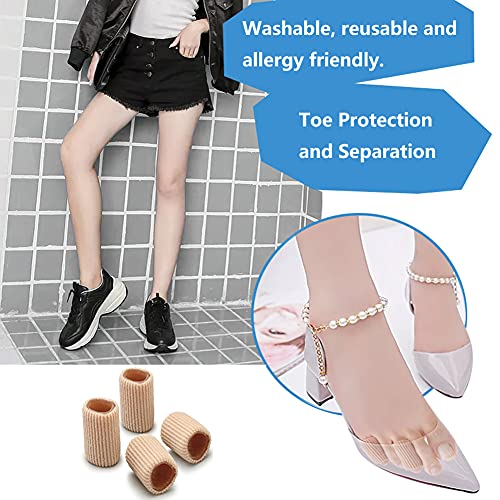 6Pack Toe Tubes Sleeves Protectors Toe Spacers Toe Separators Toe Cushion Sof...