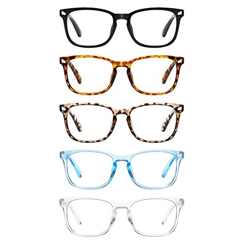 CCVOO 5 Pack Reading Glasses Blue Light Blocking, Filter UV Ray/Glare Compute...