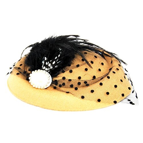 Miniature Pill Box Pillbox Hat Fascinator - Cream