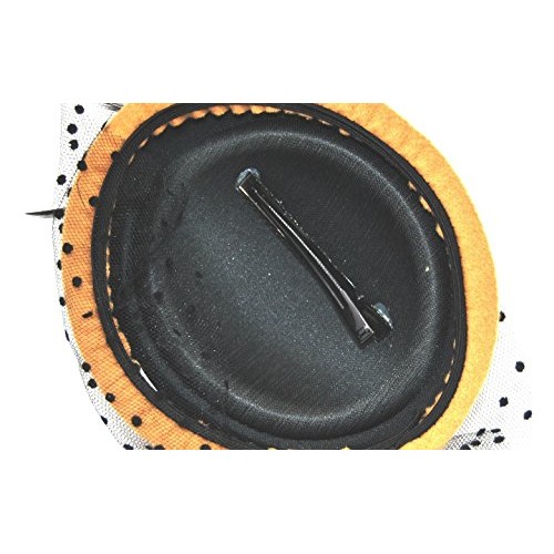 Miniature Pill Box Pillbox Hat Fascinator - Multiple Color Options (Caramel/M...