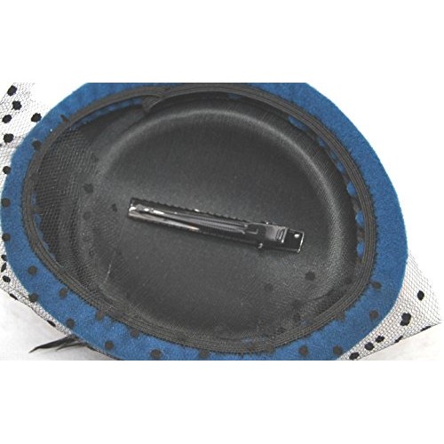 Miniature Pill Box Pillbox Hat Fascinator - Multiple Color Options (Royal Blue)