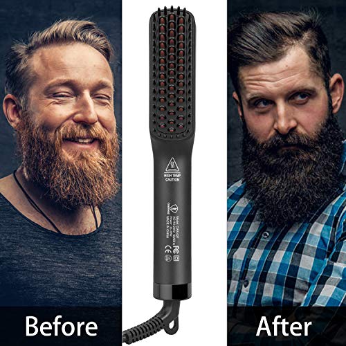 Ceenwes 3 in 1 Beard Straightener with FREE Beard Oil Ideal Gifts for Him Por...