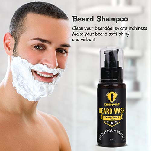 Ceenwes Upgraded Beard Grooming Kit with Beard Conditioner ,Beard Oil, Beard ...