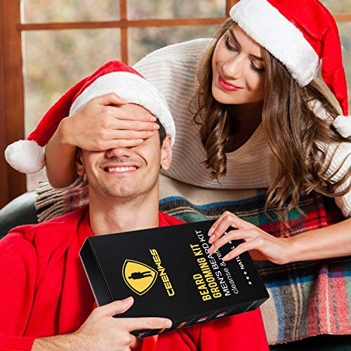 Ceenwes Upgraded Beard Grooming Kit with Beard Conditioner ,Beard Oil, Beard ...