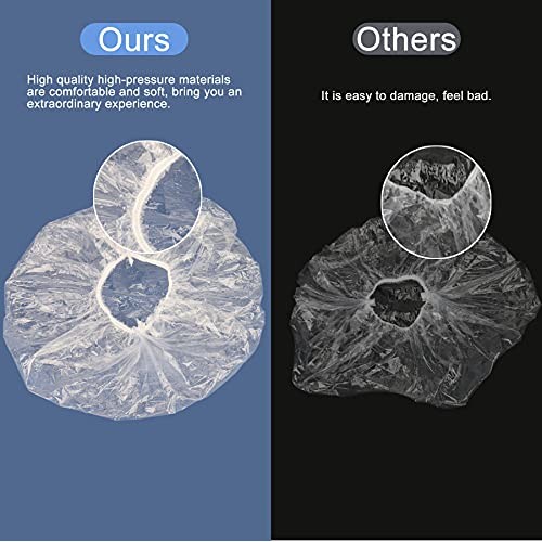 150 PCS Upgrade Disposable Shower Caps. Ceizioes Waterproof Hair Bath Caps. T...