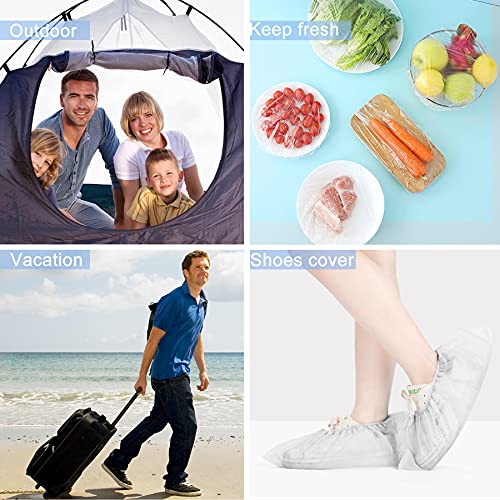 150 PCS Upgrade Disposable Shower Caps. Ceizioes Waterproof Hair Bath Caps. T...