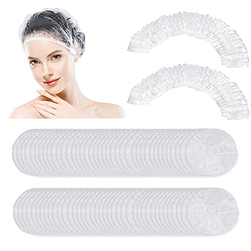 150 PCS Upgrade Disposable Shower Caps. Ceizioes Waterproof Hair Bath Caps. T...