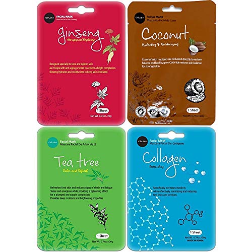 Celavi Face Mask Set Korean Beauty Essence Facial Paper Sheet Mask Korea Skin...