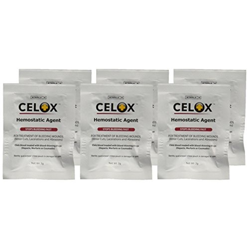 CELOX Traumatic Wound First Aid Packets, 6 Count