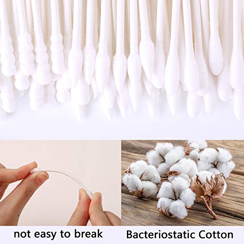 800 Pieces Cotton Swabs, Double Tipped Precision Tips Cotton Buds Spiral Head...