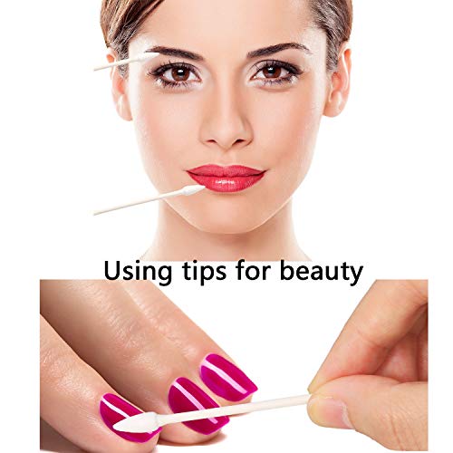 800 Pieces Cotton Swabs, Double Tipped Precision Tips Cotton Buds Spiral Head...