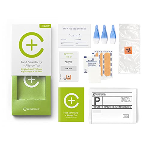 Improved Food Sensitivity + Allergy Test by CERASCREEN – Test for 96 Food Sen...