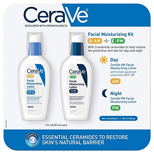 CeraVe Facial Moisturizing Lotion 3oz. AM/PM Bundle