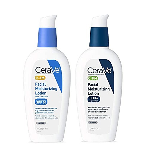CeraVe Facial Moisturizing Lotion 3oz. AM/PM Bundle