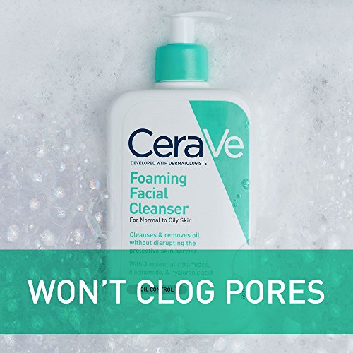 CeraVe Foaming Facial Cleanser | 12 oz | Daily Face Wash for Oily Skin | Frag...
