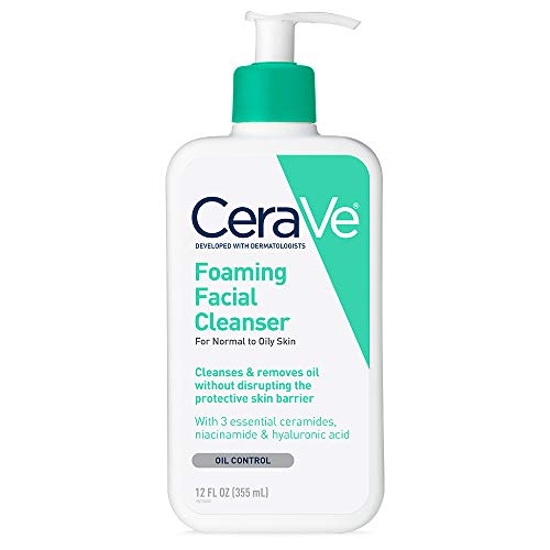 CeraVe Foaming Facial Cleanser | 12 oz | Daily Face Wash for Oily Skin | Frag...