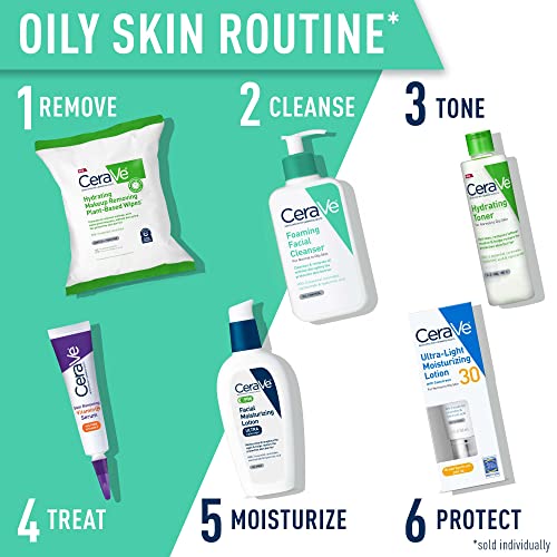 CeraVe Foaming Facial Cleanser | Makeup Remover and Daily Face Wash for Oily ...