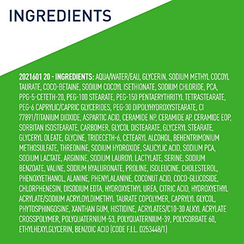 CeraVe Hydrating Cream-to-Foam Cleanser | Makeup Remover and Face Wash With H...