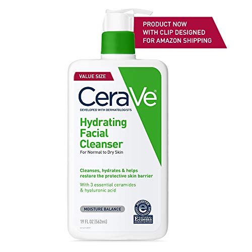 CeraVe Hydrating Facial Cleanser | Moisturizing Non-Foaming Face Wash with Hy...
