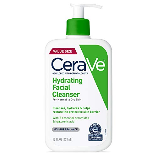 CeraVe Hydrating Facial Cleanser | Moisturizing Non-Foaming Face Wash with Hy...