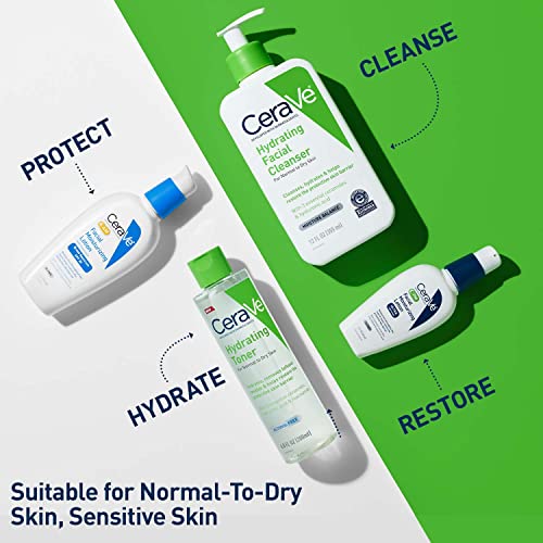 CeraVe Hydrating Toner for Face Non-Alcoholic with Hyaluronic Acid, Niacinami...