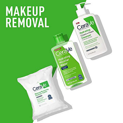 CeraVe Makeup Removing Cleanser Cloths | Makeup Wipes to Remove Dirt, Oil, & ...