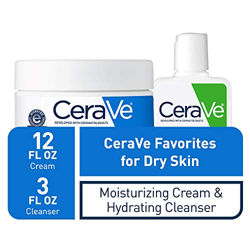 CeraVe Moisturizing Cream and Hydrating Face Wash Trial Combo | 12oz Cream + ...