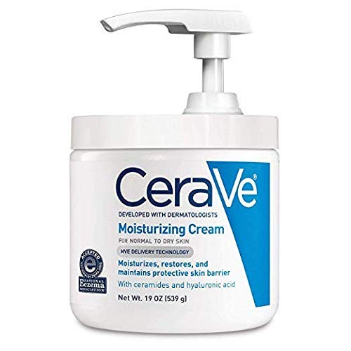 CeraVe Moisturizing Cream | Daily Face and Body Moisturizer for Dry Skin Pump...