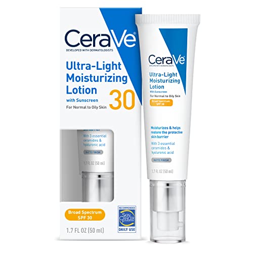 CeraVe Moisturizing Lotion SPF 30| Sunscreen and Face Moisturizer with Hyalur...