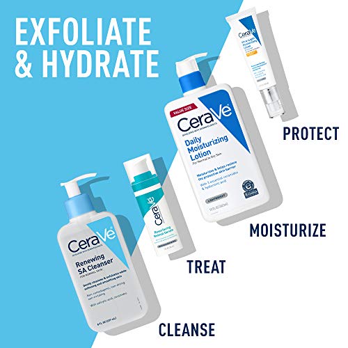 CeraVe SA Cleanser | Salicylic Acid Face Wash with Hyaluronic Acid, Niacinami...