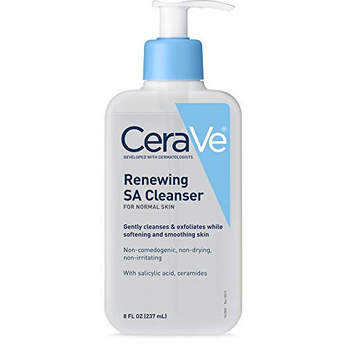 CeraVe SA Cleanser | Salicylic Acid Face Wash with Hyaluronic Acid, Niacinami...