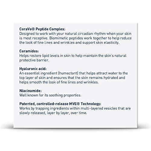 CeraVe Skin Renewing Night Cream | Niacinamide, Peptide Complex, and Hyaluron...