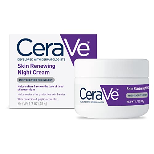 CeraVe Skin Renewing Night Cream | Niacinamide, Peptide Complex, and Hyaluron...