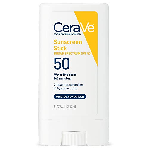 CeraVe Sunscreen Stick SPF 50 | 0.47 Ounce | Mineral Sunscreen for Kids & Adu...