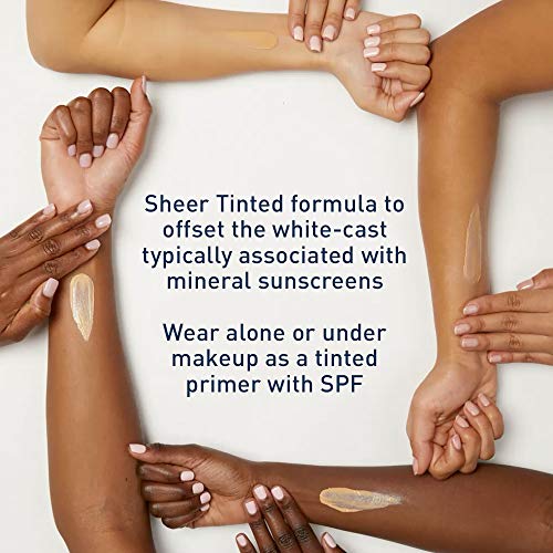 CeraVe Tinted Sunscreen with SPF 30 | Hydrating Mineral Sunscreen With Zinc O...