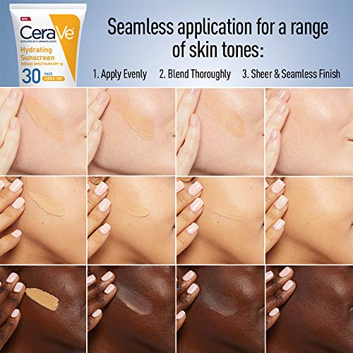 CeraVe Tinted Sunscreen with SPF 30 | Hydrating Mineral Sunscreen With Zinc O...