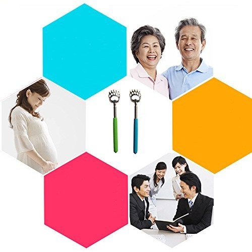 (4-Pack) Telescoping Back Scratcher , LEMENG Portable Extendable Telescopic B...